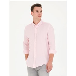 Pembe Regular Fit Uzun Kollu Gömlek