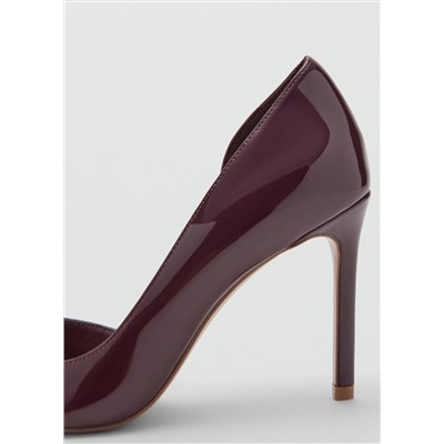 Zapato tacón asimétrico charol