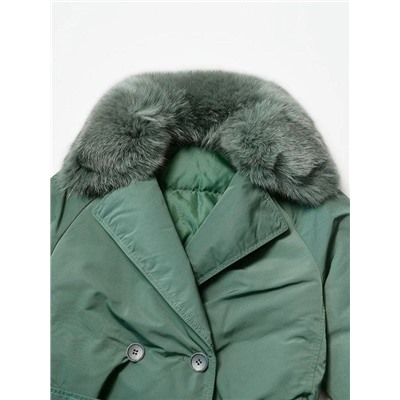 Женское пуховое пальто со съёмным меховым воротником, экспортная фабрика в Корею (без этикеток)