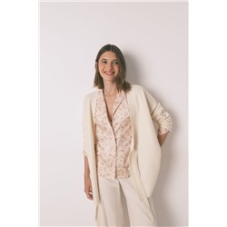 Pijama camisero largo satén rosa