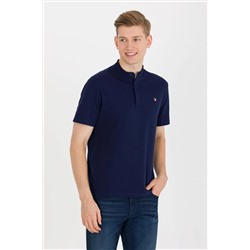 Erkek Lacivert Hakim Yaka Tişört