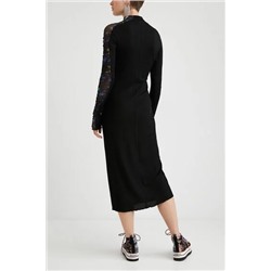 Vestido slim largo canalé