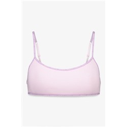 Sujetador top algodón copas extraíbles rosa