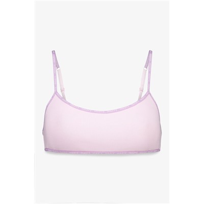 Sujetador top algodón copas extraíbles rosa