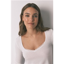 Camiseta punto súper suave negro