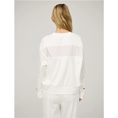 Белый свитшот из хлопка