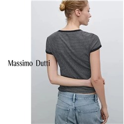 Повседневная базовая хлопковая футболка Massim*o Dutti ОРИГИНАЛ!