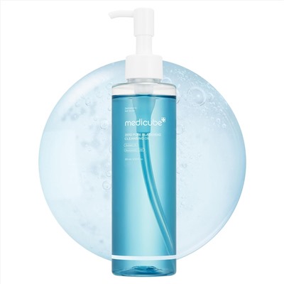 medicube Zero Pore Blackhead Cleansing Oil | Makeup Remover for all skin types, Daily Moisture Facial Cleanser, Low-Irritation | Korean Skin Care (205ml / 6.93 fl.oz)