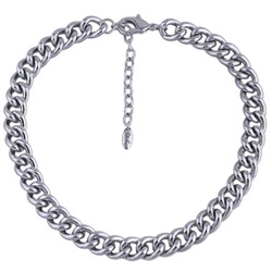 Колье (звено 13мм; покрытие родий) 41-48см, Есть комплект