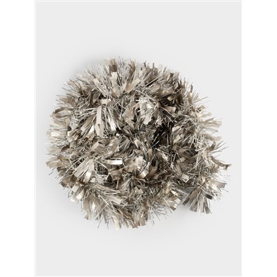 Гирлянда декоративная, 2 м, мишура, серебристая, New year