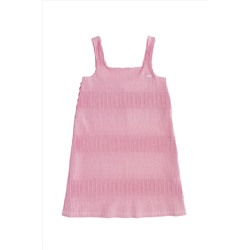 Kız Çocuk Pembe Örme Elbise