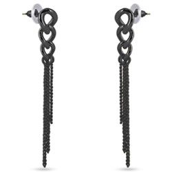 Серьги (покрытие черный родий), Есть комплект