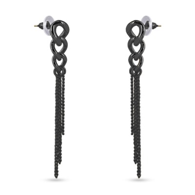 Серьги (покрытие черный родий), Есть комплект