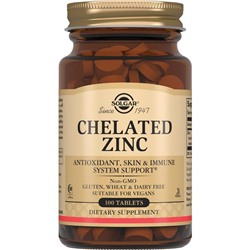 CHELATED ZINC 100 tab Solgar