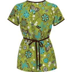 UA Butterfly Breeze Go Green Mock Wrap Scrub Top