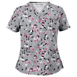 UA Nature's Heart Silver Scrub Top