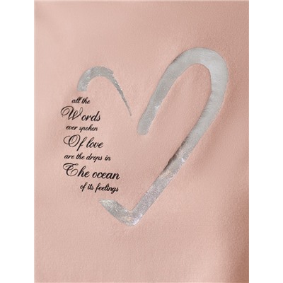 Свободная футболка с принтом из премиального хлопка с эластаном