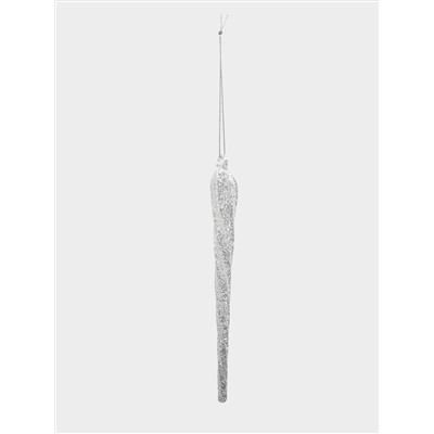 Игрушка елочная, 20 см, 2 шт, стекло, шампань, Сверкающая сосулька, Event