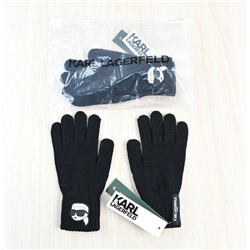 Зимние теплые шерстяные перчатки KARL LAGERFEL*D