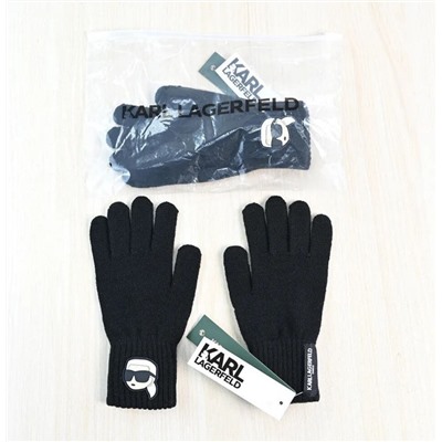 Зимние теплые шерстяные перчатки KARL LAGERFEL*D