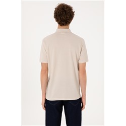 Erkek Regular Fit Polo Yaka Taş Tişört