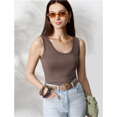 Топ облегающий из премиального хлопка с эластаном