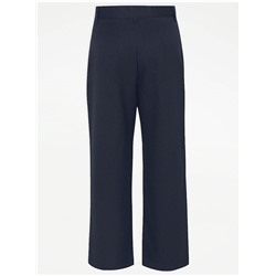 Boys Navy Regular Leg School Trousers 2 Pack