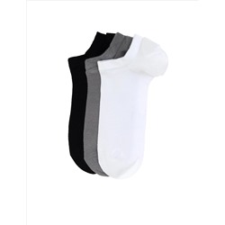 Erkek Bambu Karışımlı 3'lü Paket Beyaz Patik Basic Çorap