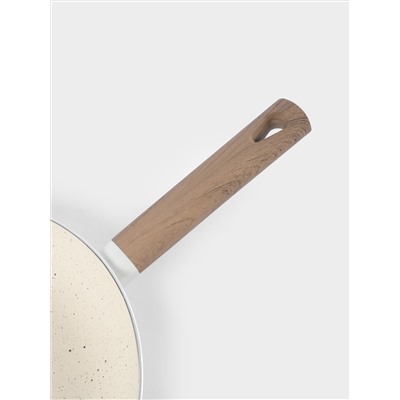 Сковорода, 28 см, с покрытием, алюминий, молочная, Palisander