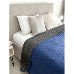 Покрывало микрофибра ПМ-110 графит/синий