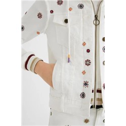 Chaqueta slim vaquera bimateria