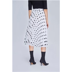 Falda plisada Blanco y negro