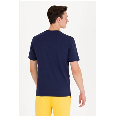 Erkek Lacivert Bisiklet Yaka Tişört