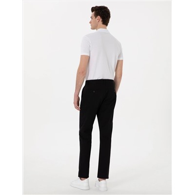 Siyah Regular Fit Basic Kanvas Pantolon