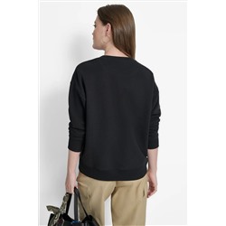 STACKED BASKETWEAVE LOGO SWEATSHIRT