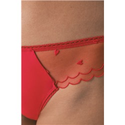 Tanga ancha tul rojo bordada