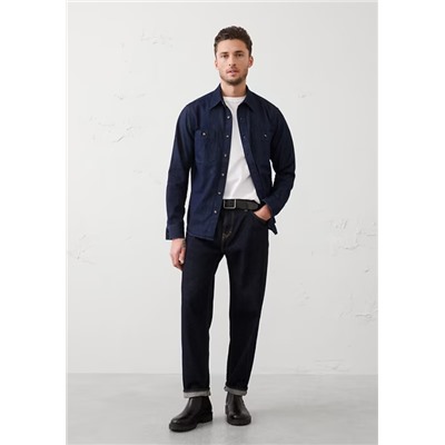 Standard-Fit Vintage Denim Shirt