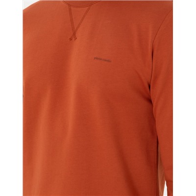 Kiremit Regular Fit Bisiklet Yaka Basic Sweatshirt