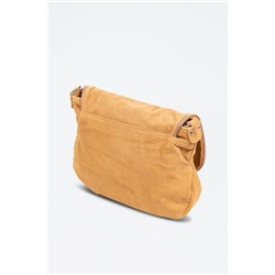 Bandolera de nobuk Amanda - Beige