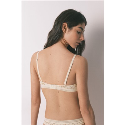 Sujetador GORGEOUS push up encaje beige