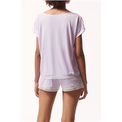 футболка Maday Mauve с отделкой под мрамор