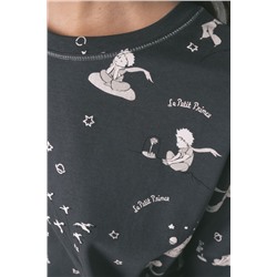 Pijama largo 100% algodón gris El Principito