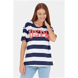 Kadın Lacivert Bisiklet Yaka Tişört