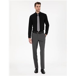 Siyah Regular Fit Uzun Kollu Basic Gömlek