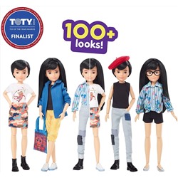 Creatable World Deluxe Character Kit Customizable Doll, Black Straight Hair