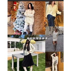 Женский пуловер с V-образным вырезом горловины  Bershk*a