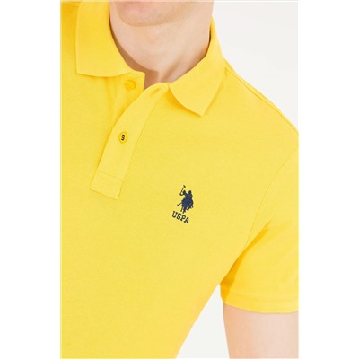 Erkek Koyu Sarı Basic Polo Yaka Tişört