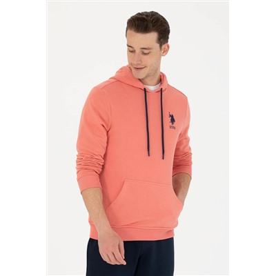 Erkek Somon Kapüşonlu Basic Sweatshirt