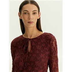 Кружевное платье макси, PL1764/lampone