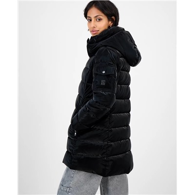 BCBG Women's Hooded Puffer Coat